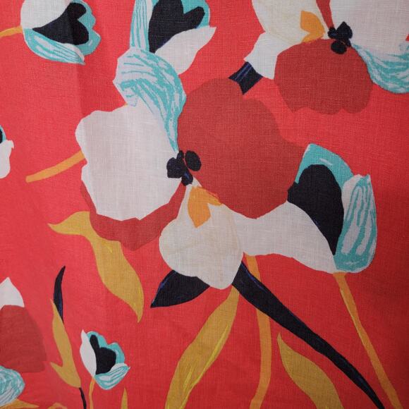 Sigrid Olsen Linen Tank Dress Women's Size M Colorful Floral Summer Mod Resort - Picture 7 of 10